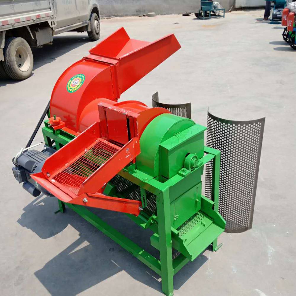 浙江省大型谷子脱谷机柴电两用脱谷子机带大风机谷子脱粒机