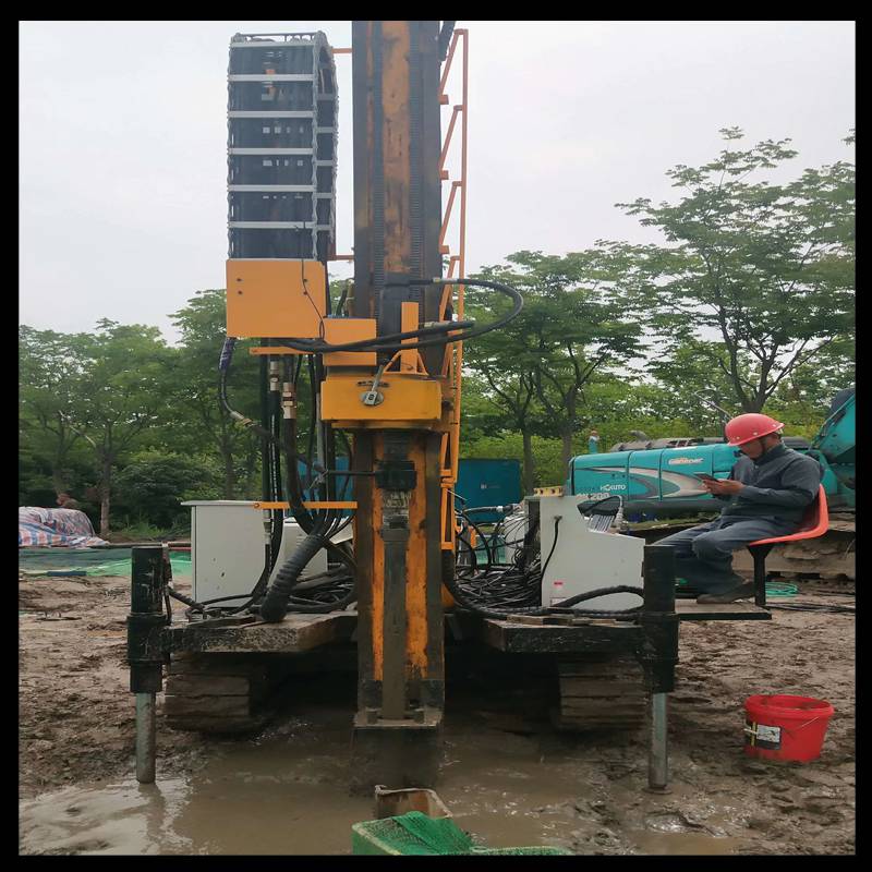 冲击器锤头引孔旋喷钻机双重管高压旋喷桩施工单价气动高压旋喷桩机