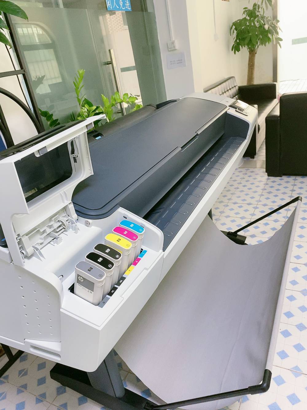 惠普原装t795b0绘图仪44英寸写真机蓝图机95成新高速兰纸机