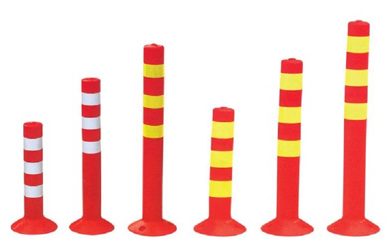 永城弹力警示柱交通隔离反光柱人行道隔离柱