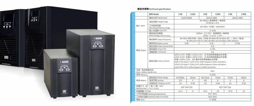 广东ATA系列产品 UPS电源1-20KVA 汽车工厂停电应急