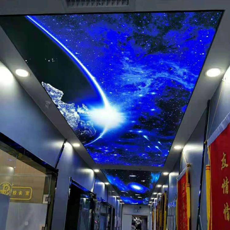烧烤门面软膜天花板(烤面筋店面内装修图片)