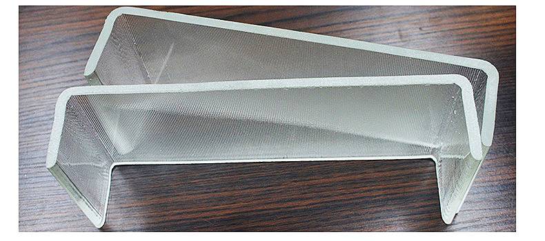 u形玻璃冰纹玻璃条纹玻璃u玻璃背景幕墙隔断细条纹玻璃超白定做