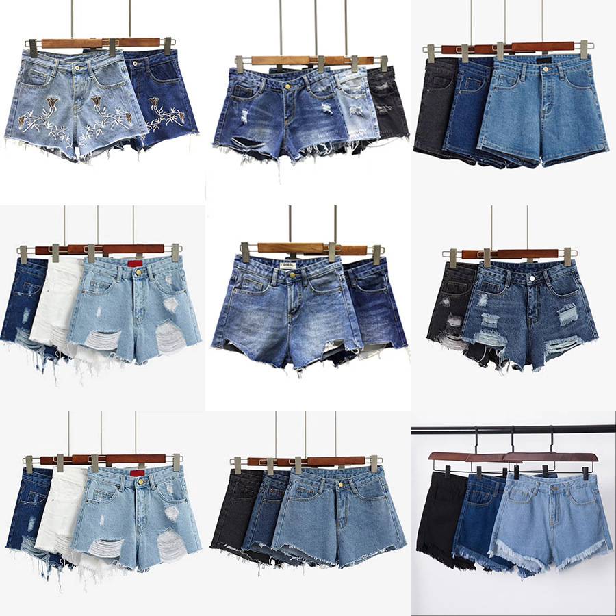 河南漯河5元以下服装批发女牛仔短裤松紧腰百搭个性女式短裤平价处理重庆批发市场哪个***