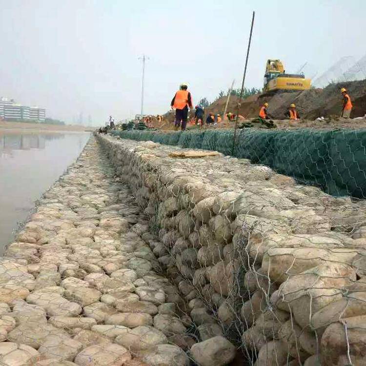 廠家熱鍍鋅景觀防護格賓網箱河道治理鉛絲六角石籠網定製