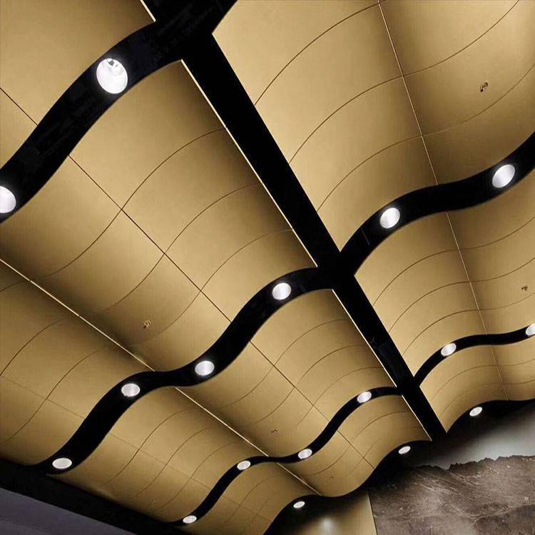 波浪铝单板吊顶电影院吊顶冲孔波浪板中山造型铝板定制厂家