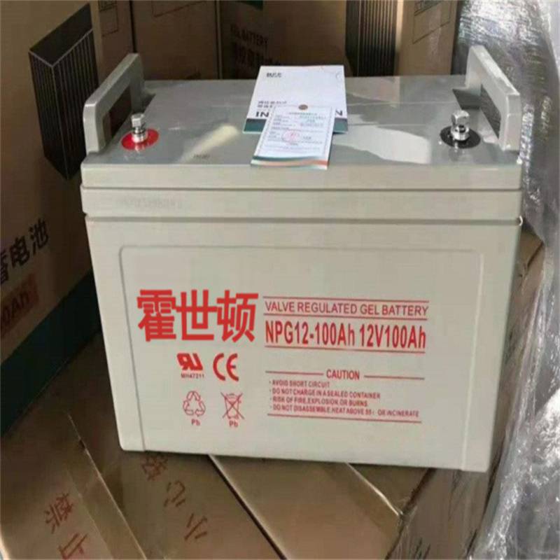 HUSTON霍世顿蓄电池NPG12-100AH 纯铅隔板储能电瓶 消防EPS应急电源