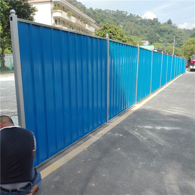彩钢瓦围挡单层铁皮彩钢板施工围挡