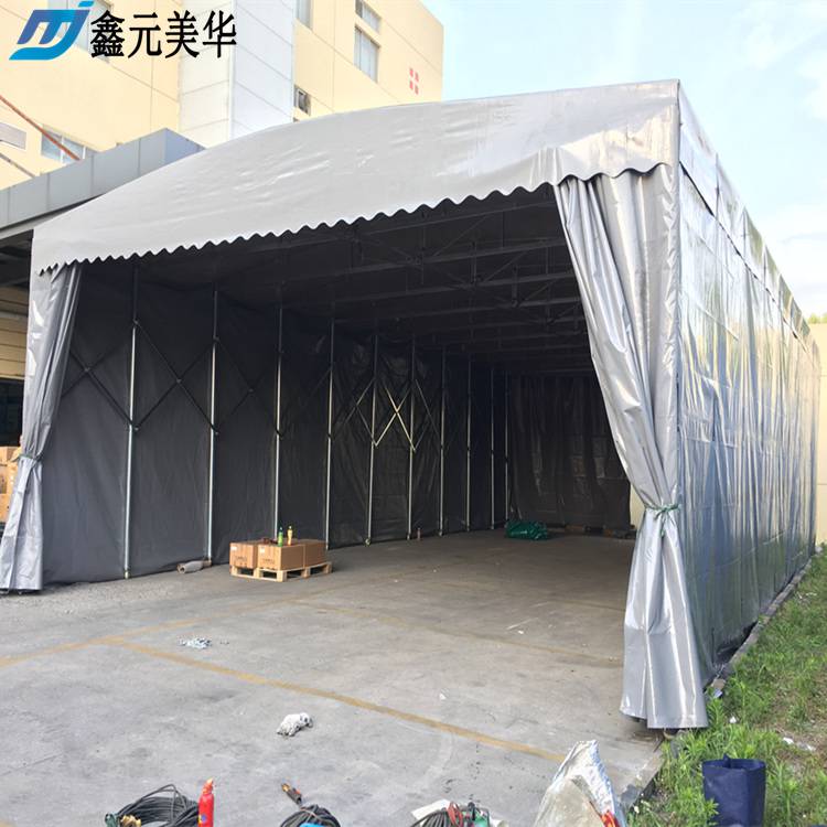 邯郸收缩雨棚移动推拉雨蓬