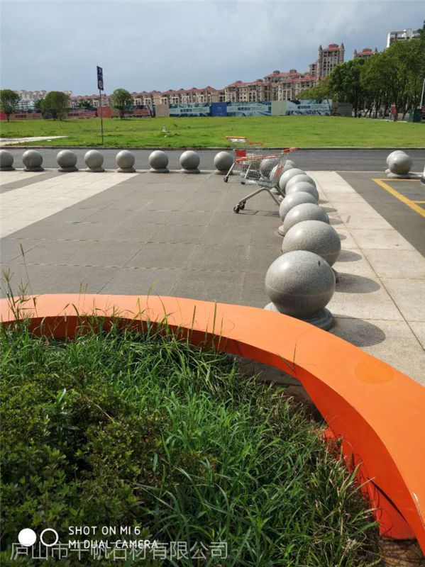 天然石球路障挡车石大理石花岗岩圆球石墩子止车石防撞球