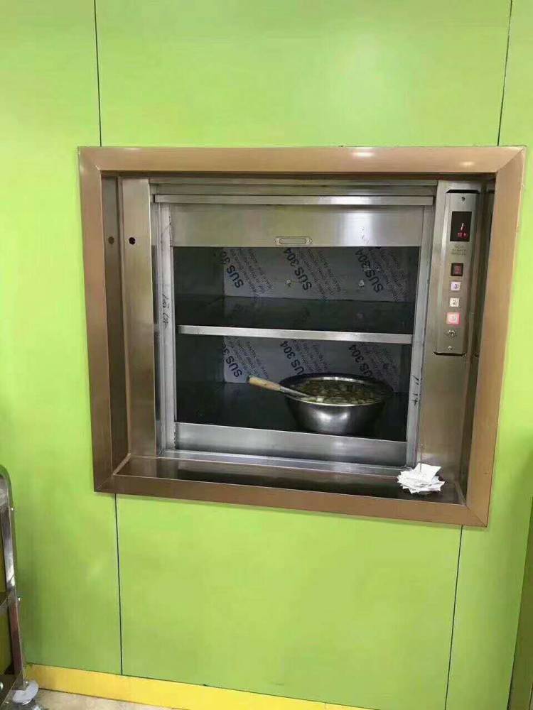 酒店饭店传菜电梯食梯餐梯4层传菜升降机包安装不锈钢曳引式传菜机