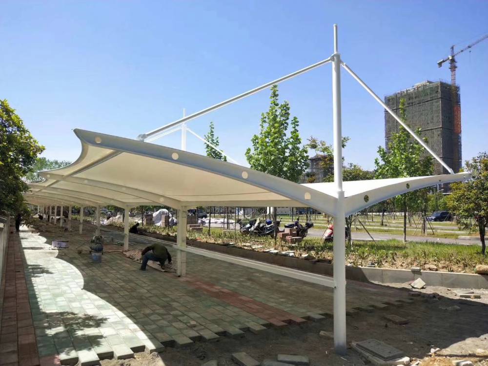 常德膜结构停车棚电动车摩托车棚充电桩雨棚汽车停车棚厂家