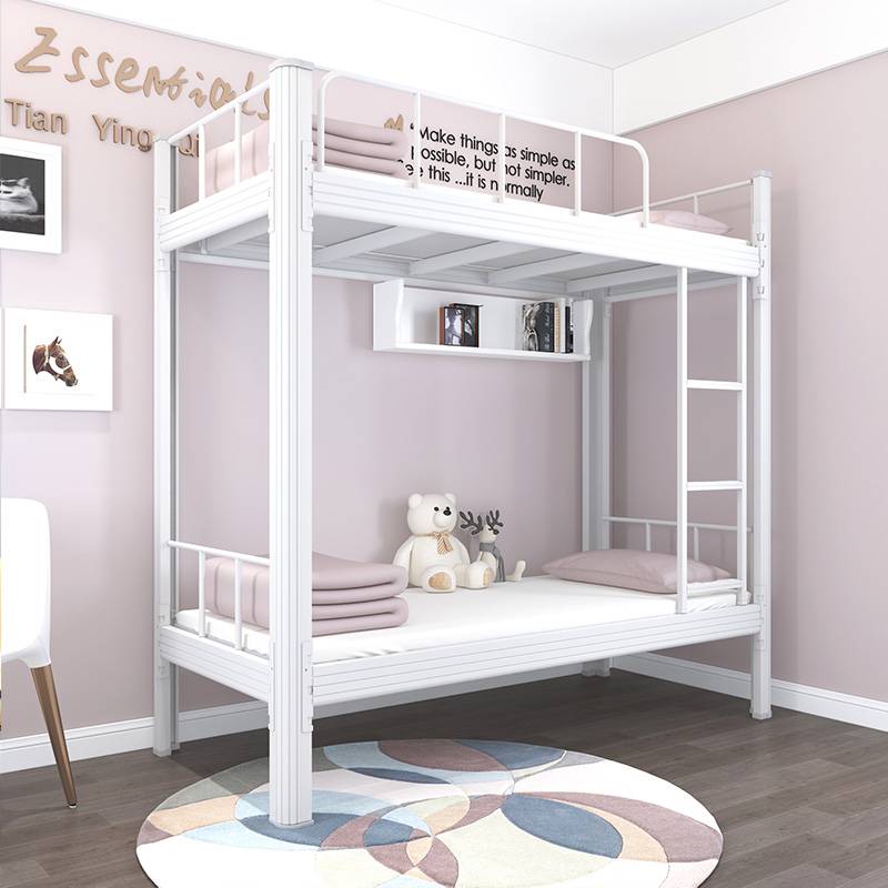 西安学生宿舍多功能公寓床上下铺高低床成人钢木双层床