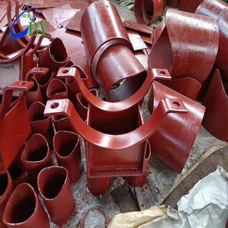 石化管道曲面槽滑动支座dn150丁字托滑动支架可定制固定支墩镀锌管夹