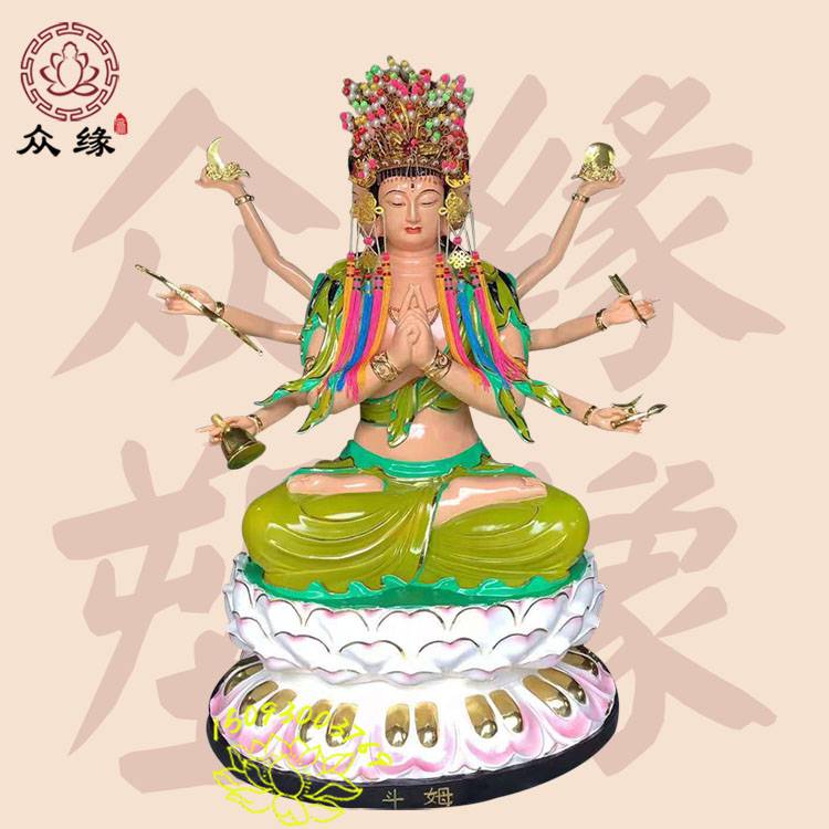 供应手工雕像斗姆元君神像北斗星君神像玻璃钢树脂神像批发