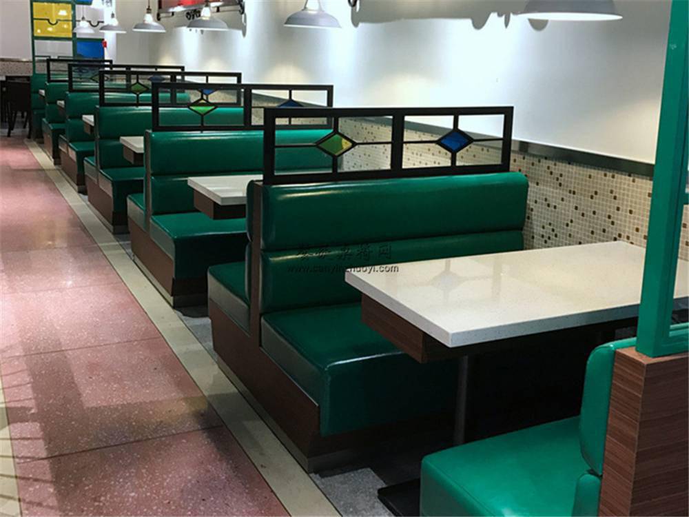 北京弧形卡座沙发实木贴皮做旧火锅店半圆形卡座定制