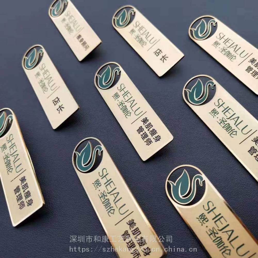 深圳胸牌厂定做刻字胸牌logo胸牌设计房地产员工胸牌制作