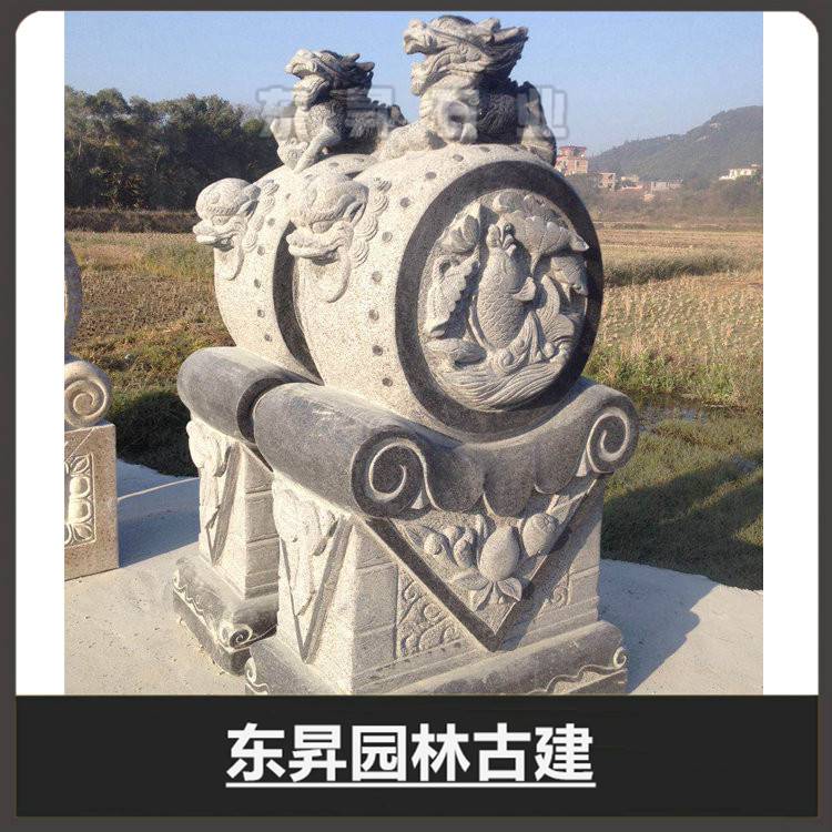 宅门入口石雕门墩鼓石圆形螺蚌抱鼓石仿古石雕抱鼓石雕刻