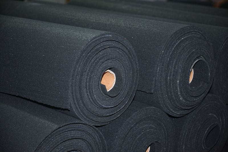 惠州 高密度橡胶颗粒隔音隔声垫阻尼 隔音地面铺设 黑色吸声卷材
