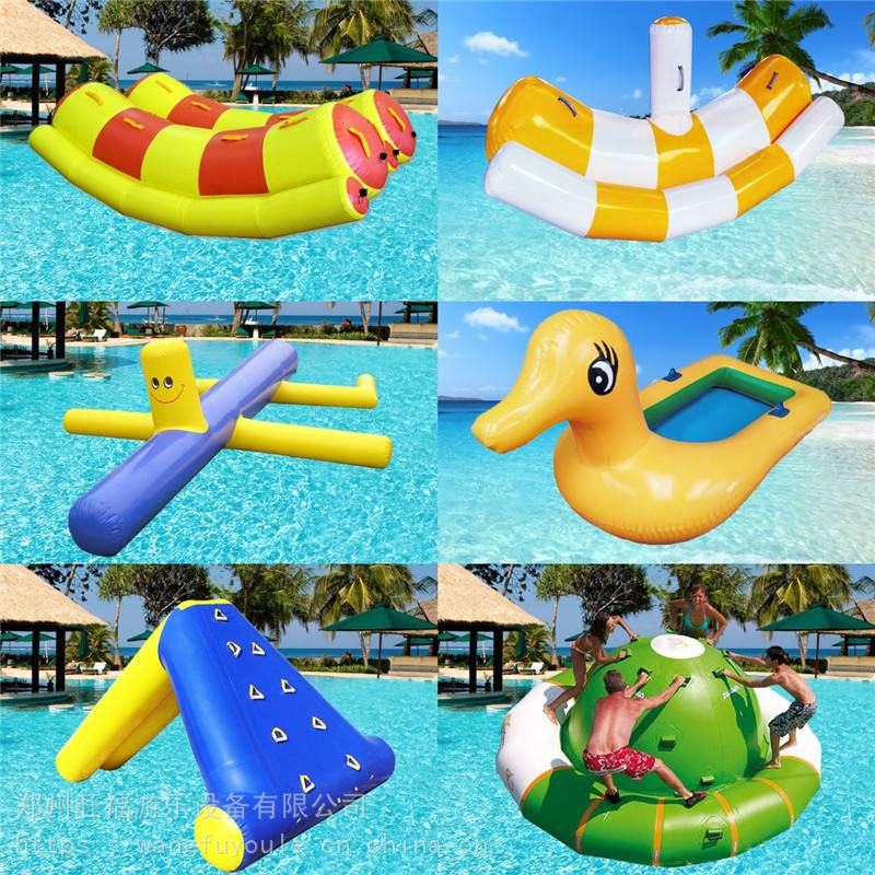 昆明儿童水上充气闯关冲关漂浮物玩具滑梯移动水上乐园游乐设备