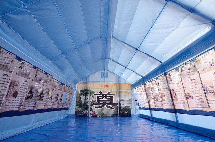充气灵棚丧事气棚八仙过海24孝图民用白事充气帐篷可定做方形门头白事