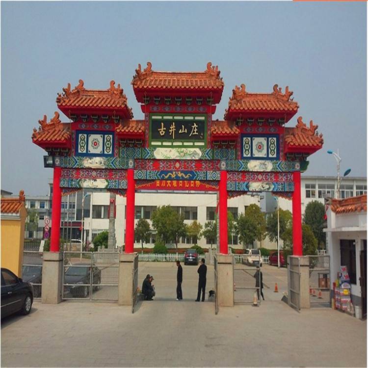 大同 仿古牌坊牌楼 三门五楼简易牌坊 现货供应 清秀园林