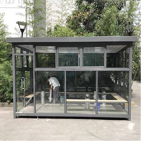户外吸烟亭公共场所移动吸烟房工厂室外吸烟室生产厂家