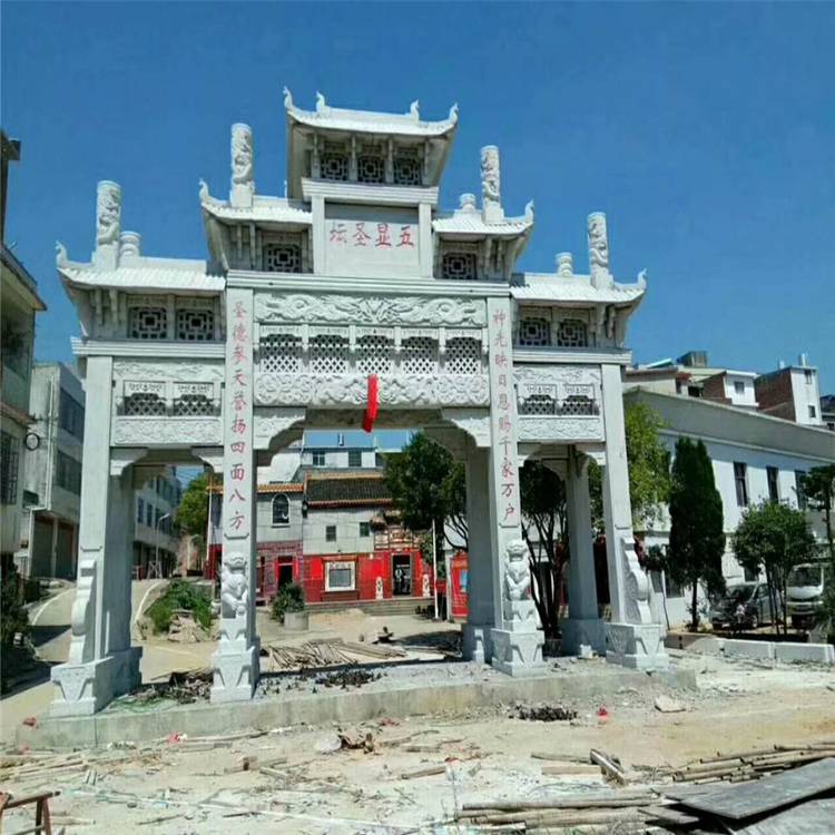 广东省汕头市石雕门楼测量制作安装一体化