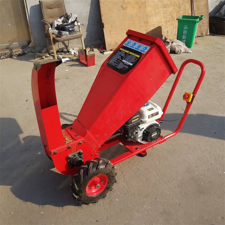汽油树枝粉碎机残枝鲜枝破碎机立式柴油树枝打糠机