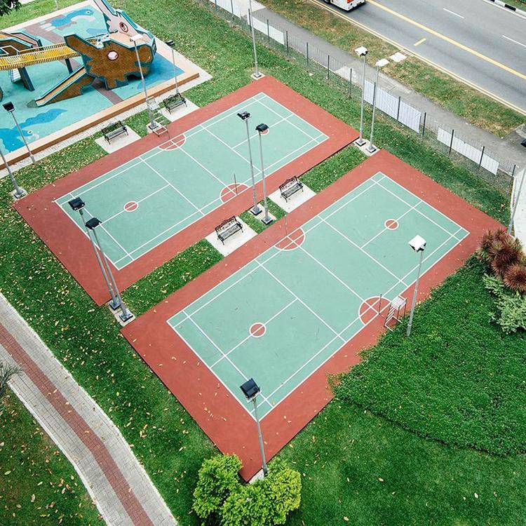 硅pu球场篮球场定制5mm厚硅pu材料生产户外施工