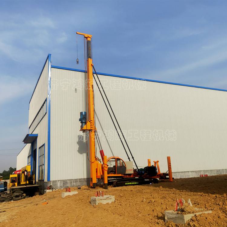 拉森钢板桩引孔机拉伸钢板桩打桩机履带式长螺旋打桩机