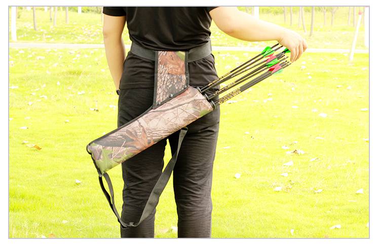 射箭双背带三管箭壶可背腰挎式箭囊箭筒弓箭配件箭包传统箭盒箭袋