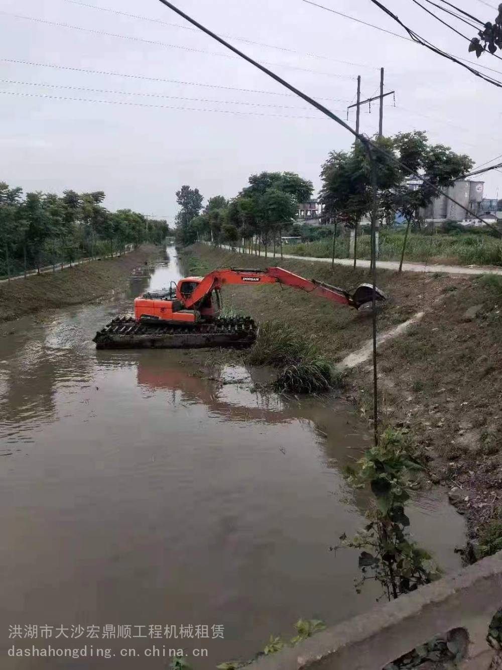 贵阳湿地水挖租赁费用多少浮船打桩机租赁