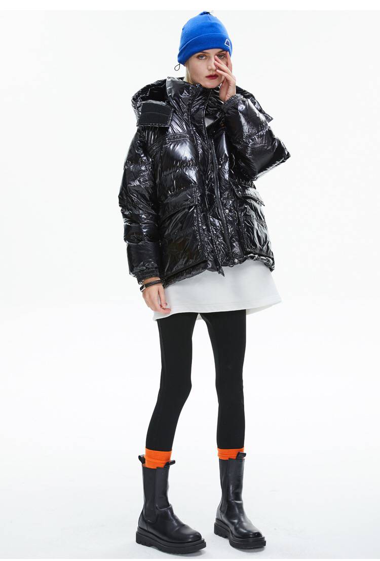 杭州轻奢潮牌羽绒服mcoco派克款奢华毛领外套大山羽绒服直播女装批发