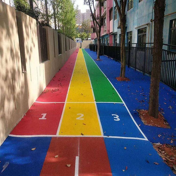 亿傲泰幼儿园儿童乐园塑胶地面铺装小区塑胶跑道施工