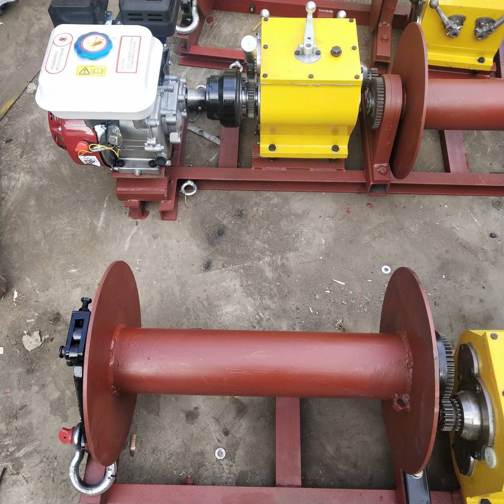 腾2吨便携式汽油机动绞磨机小型便携式卷扬机电力组塔立杆绞磨牵引机