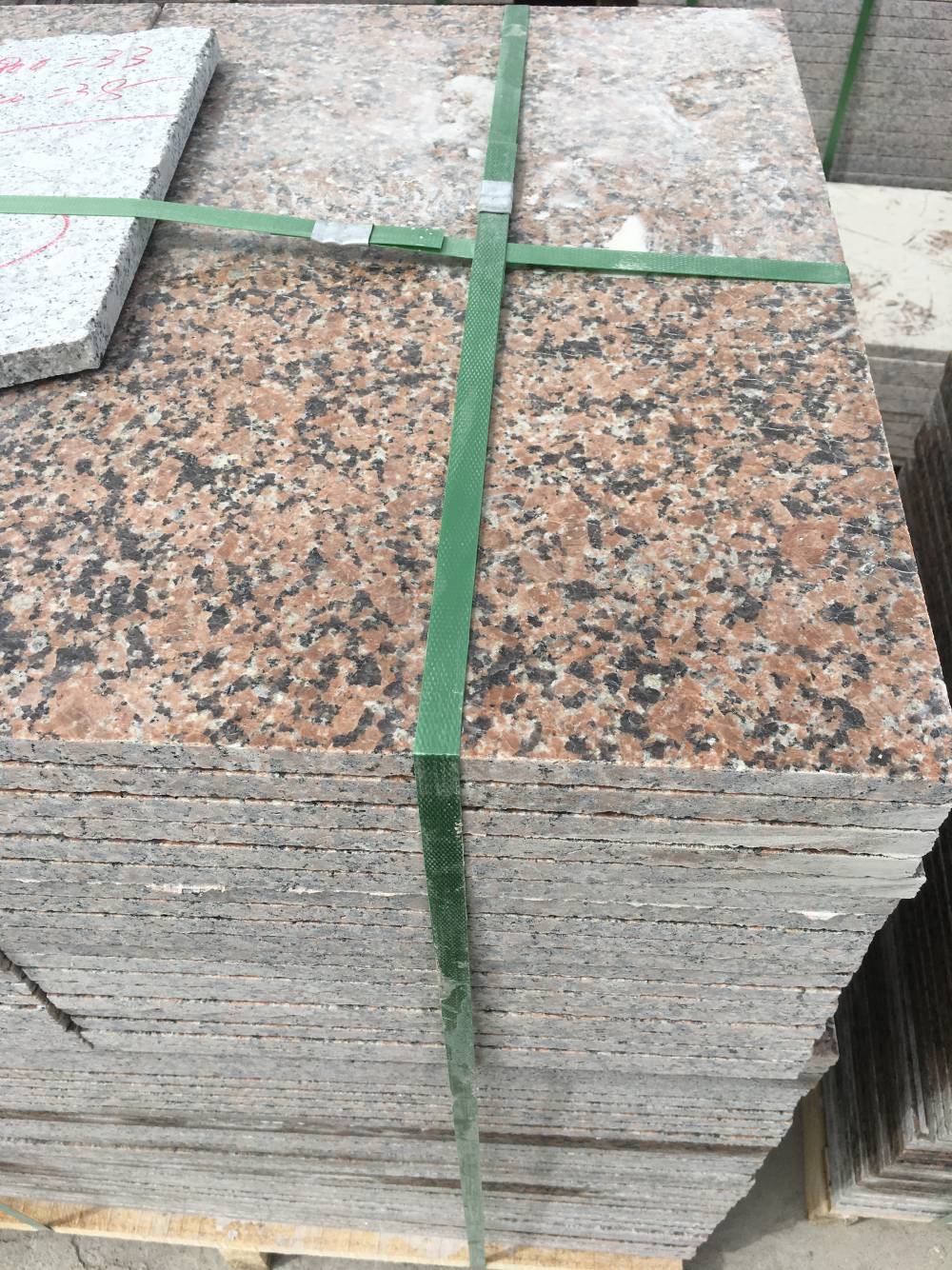 粉红麻火烧面荔枝面天然花岗岩石材大量批发