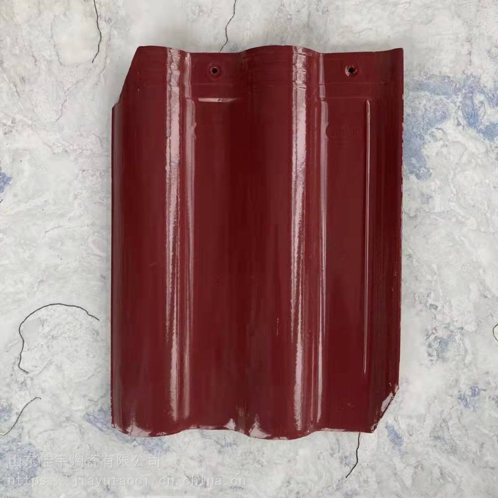 德宇瓦业陶瓷屋面瓦连锁瓦30×40工程工地孔雀蓝玫瑰红