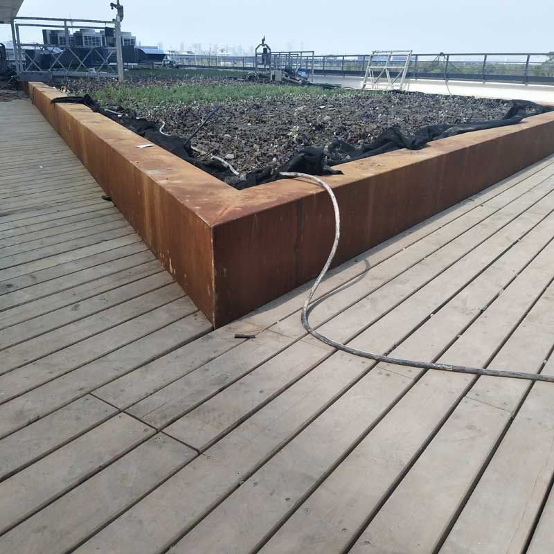 户外景观园林耐候钢树池花池围边厂家制作加工安装花钵花器