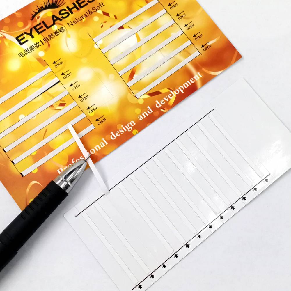 11050m出口型覆膜哑面烫金12排密排睫毛底卡