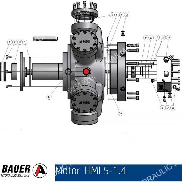 Bauer Hydraulic Motor HML5-1.4 Vessel舱盖克令吊马达船舶液压 - 供应商网