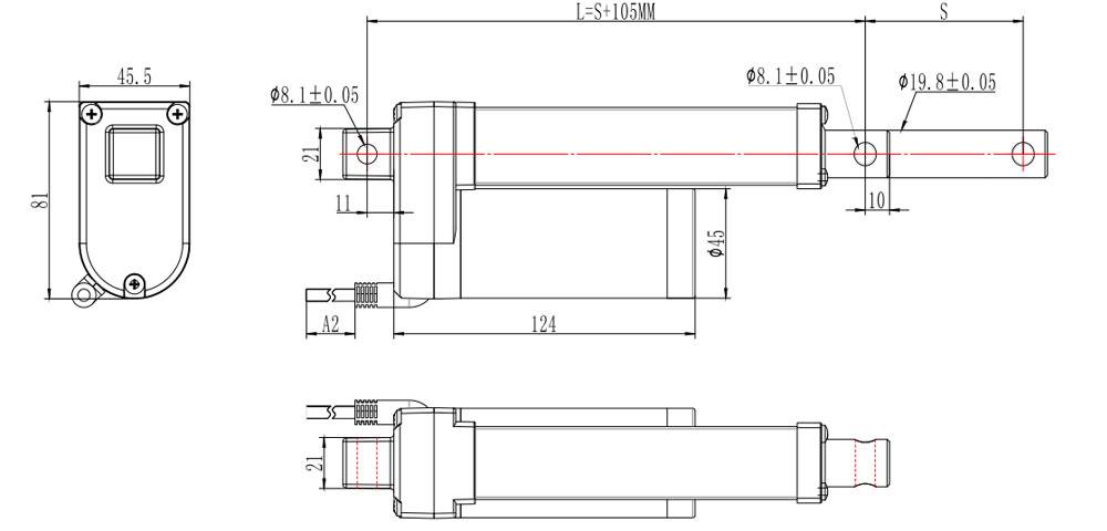 批量供應微型農機電動推杆舉升電動缸旋轉式驅動器巾牛牌推杆機