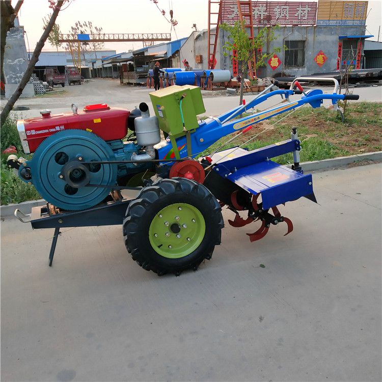 山地专用手扶旋耕机各种马力电启动手扶车15马力柴油手扶拖拉机