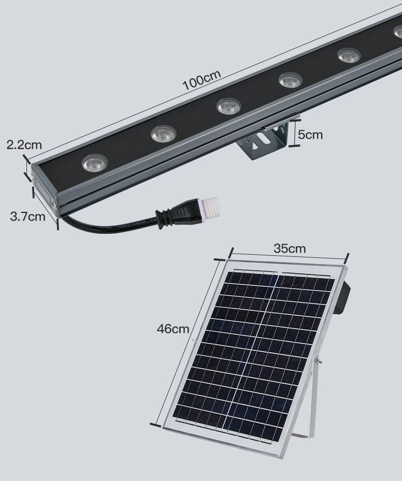 太阳能led洗墙灯户外防水射灯别墅外墙广告招牌亮化工程氛围壁灯