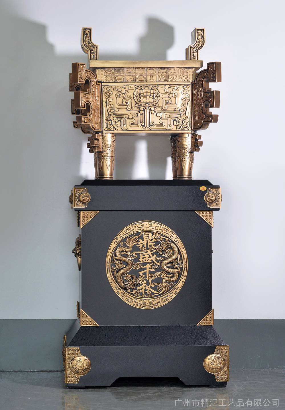 大号落地摆件鼎诚信金鼎大号摆件马到成功广州深圳公司开业乔迁送什么