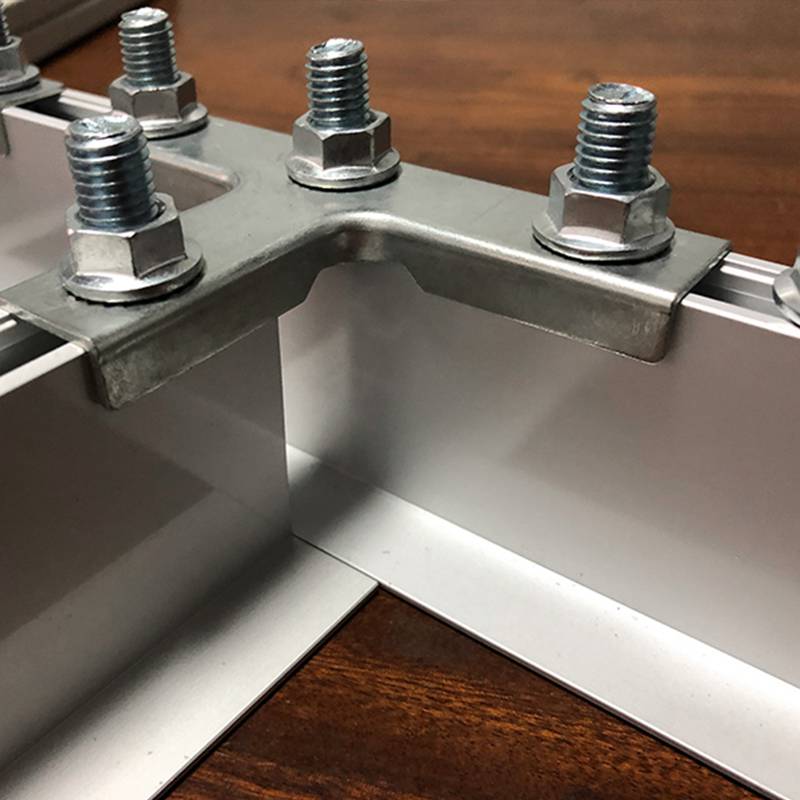 金诚净化铝材ffu吊顶吊梁连接件片t字跨接片净化房龙骨连接片t型