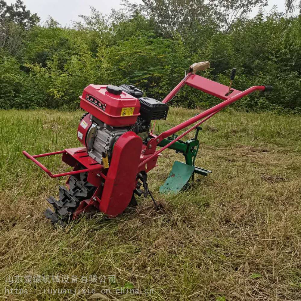 小紅牛耕地機手扶式鏈軌翻地機獨輪履帶式微耕機