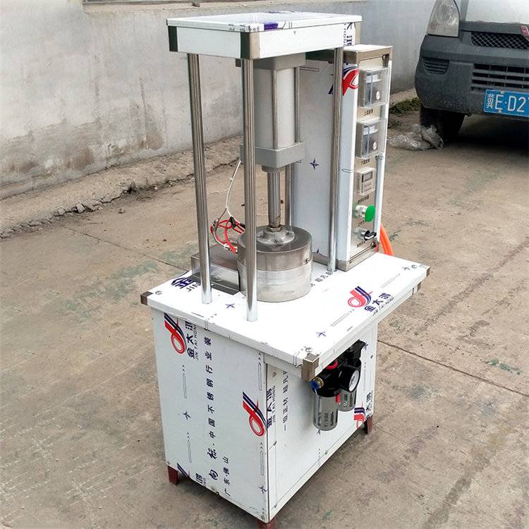 气动小型压薄饼机圆形单饼机河北鑫鹏制造商图片