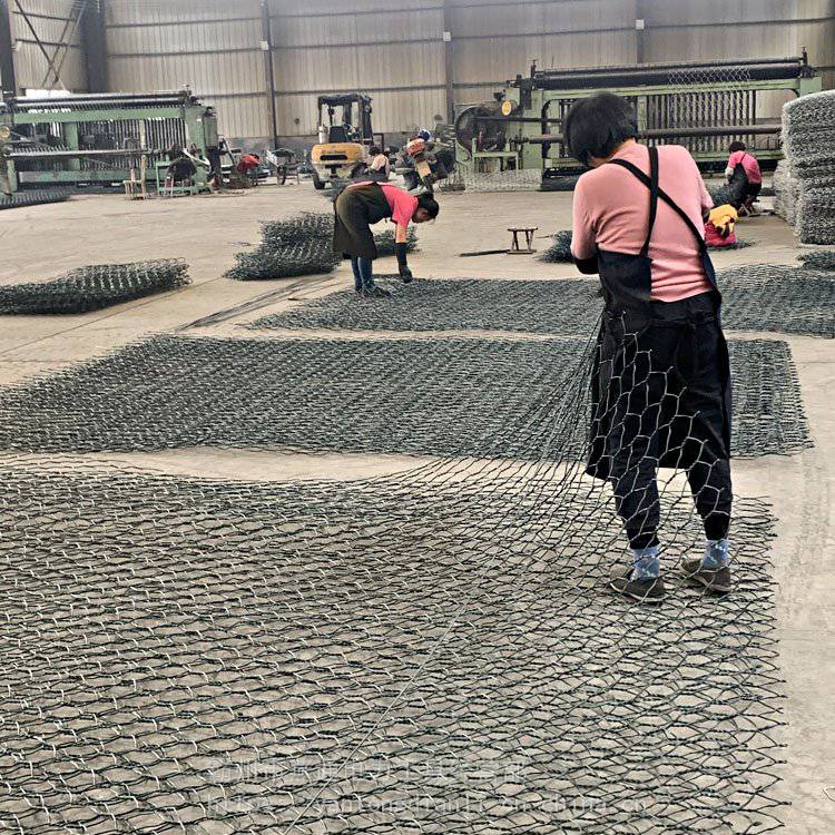 防汛合金钢丝网兜抛石铅丝石笼网兜河堤防护生态铅丝石笼网