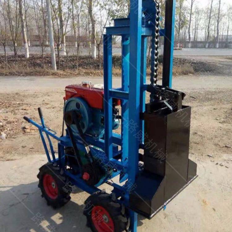 手扶链条砸夯机地基路面夯实机建筑工程打夯机